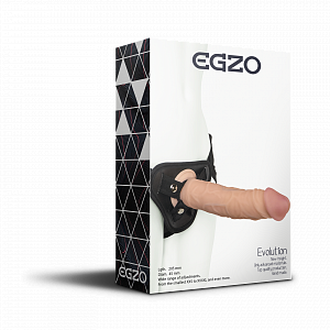 Страпон "Egzo" трусы-джоки + крупный фаллоимитатор 